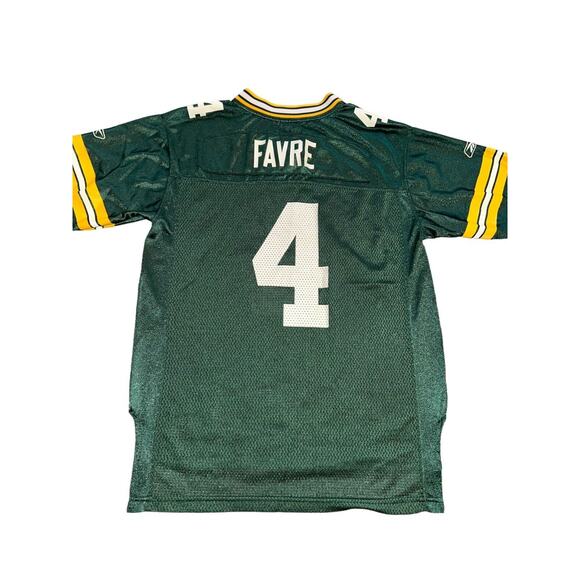 Vintage Reebok NFL Green Bay Packers Brett Favre #4 Jersey‎ Youth Size L 14-16 - Picture 6 of 10